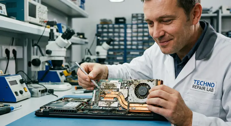 Reparación portátil con exceso de temperatura.